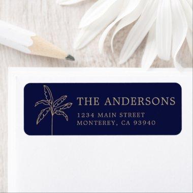 Elegant Modern Wedding Logo Palm Tree Label