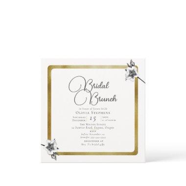 Elegant Modern Xmas Rose Gold Winter Bridal Brunch