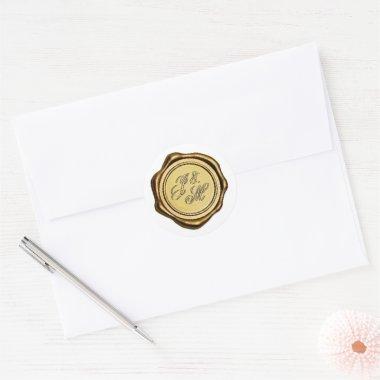 Elegant Monogram Gold Wax Seal