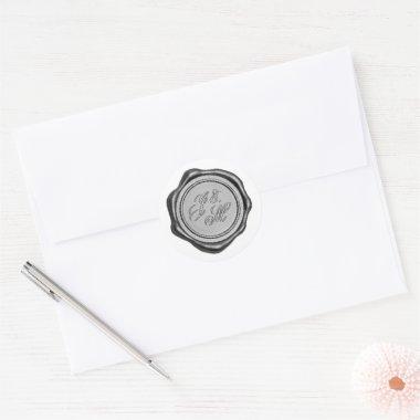 Elegant Monogram Silver Wax Seal