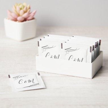Elegant Monogram Wedding Hand Sanitizer Packet