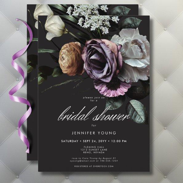 Elegant Moody Twilight Muted Floral