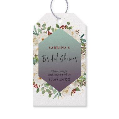 Elegant Natural Rose Peony Floral  Gift Tags
