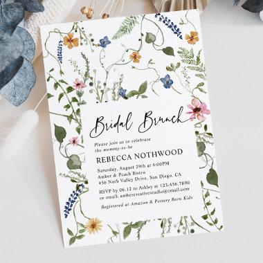 Elegant Nature Floral Bridal Brunch Shower Invitations