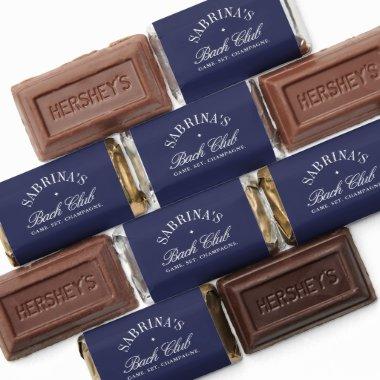 Elegant Navy Blue Bachelorette Personalized Hershey's Miniatures