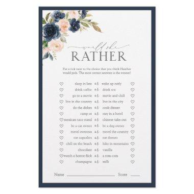 Elegant Navy Blue Blush Pink  Game