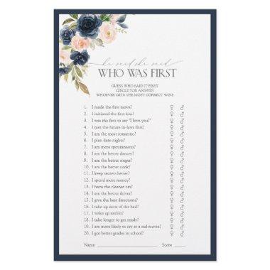 Elegant Navy Blue Blush Pink  Game