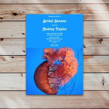 Elegant Navy Blue Jellyfish Nautical
