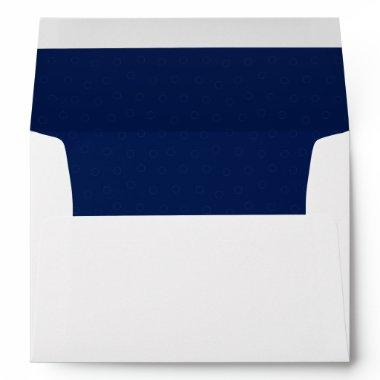 Elegant Navy Blue Lined Envelope