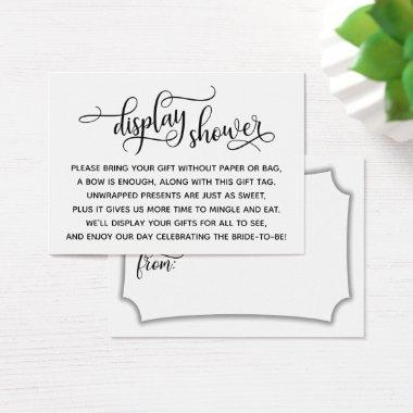 Elegant No Wrap Display  Gift Tag
