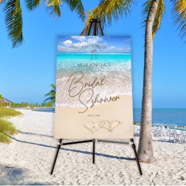 Elegant Ocean Beach Bridal Shower Welcome Sign