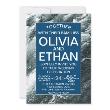 Elegant ocean blue waves Wedding