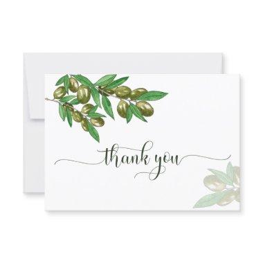 Elegant olive thank you Invitations