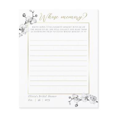 Elegant Orchid  Whose Memory Game