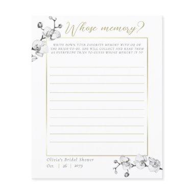 Elegant Orchid Bridal Shower Whose Memory Game