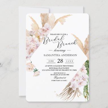 Elegant Orchids & Pampas Beauty Frame Invitations