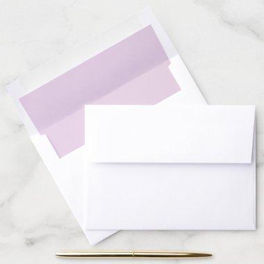 Elegant pale lilac purple solid color wedding envelope liner