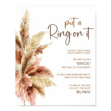 Elegant Pampa Grass | Ring Game Bridal Shower Sign