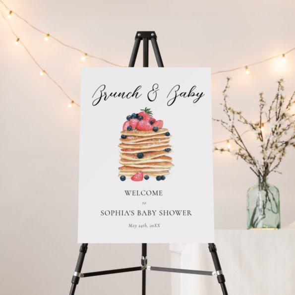 Elegant Pancakes Baby Shower Welcome Sign
