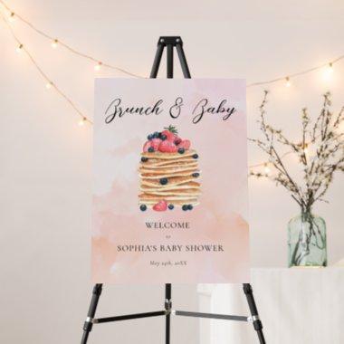 Elegant Pancakes Baby Shower Welcome Sign
