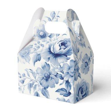 Elegant Pastel Blue Watercolor Roses Favor Boxes