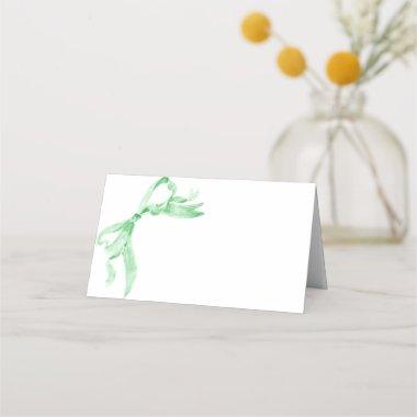 Elegant Pastel Green Hand Drawn Bow  Place