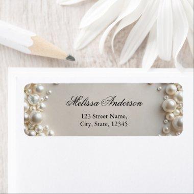 Elegant Pastel Pearls  Return Label