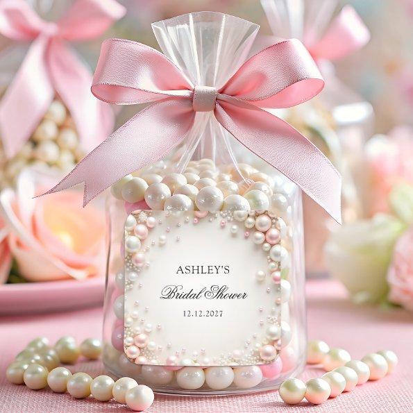 Elegant Pastel Pearls  Square Sticker
