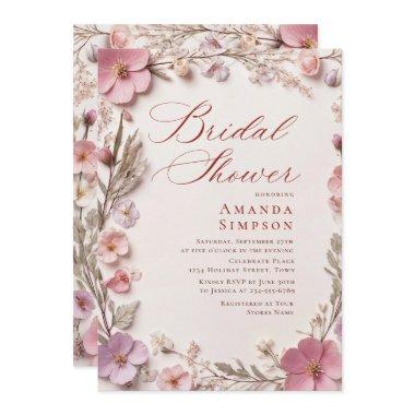 Elegant Pastel Pink Bohemian Flower