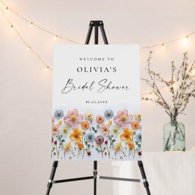 Elegant Pastel Pink Boho Wildflower  Foam Board
