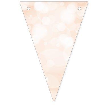 Elegant Peach/Apricot Sparkly Bokeh Customizable Bunting Flags