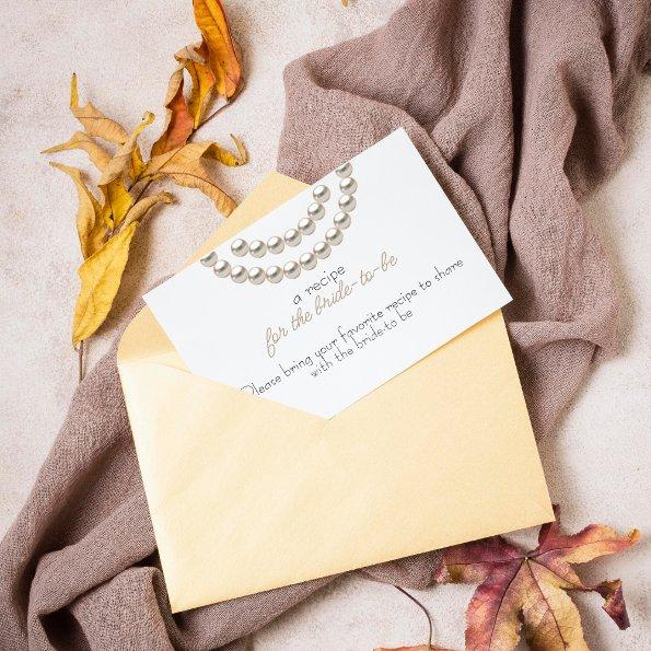 Elegant Pearl Recipe for the bride to be Enclosure