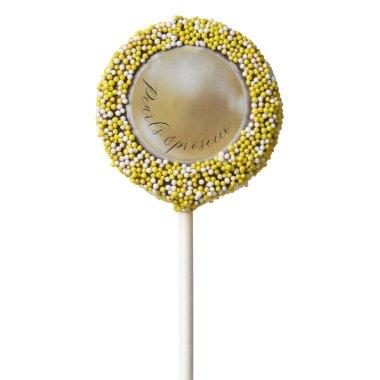 Elegant Pearls and prosecco  Chocolate Covered Oreo Pop