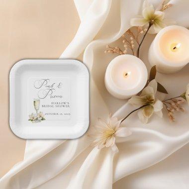 Elegant Pearls and Prosecco  Paper Plates
