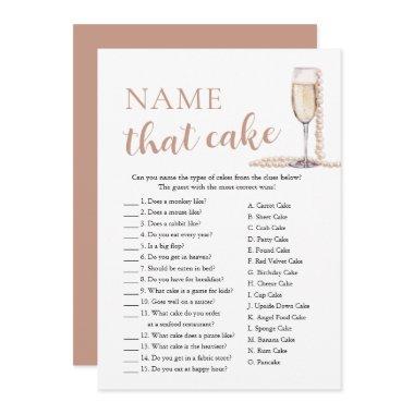 Elegant Pearls and Prosecco Name That Cake Game