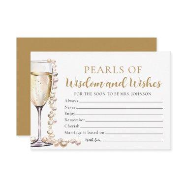 Elegant Pearls and Prosecco Pearls of Wisdom Invitations