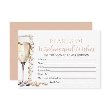 Elegant Pearls and Prosecco Pearls of Wisdom Invitations