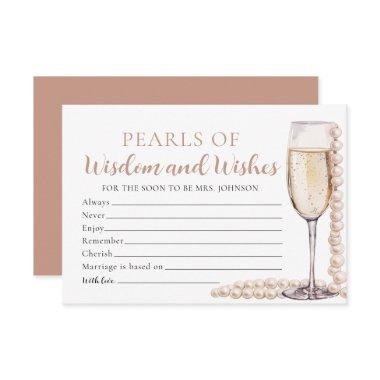 Elegant Pearls and Prosecco Pearls of Wisdom Invitations