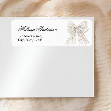 Elegant Pearls Bow  Return Label