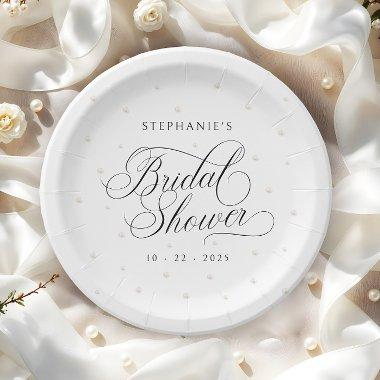 Elegant Pearls  Paper Plates