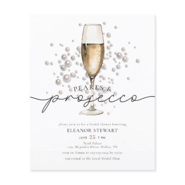 Elegant Pearls Prosecco Bridal Shower Invitations