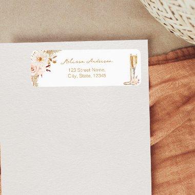 Elegant Pearls & Prosecco  Return Label