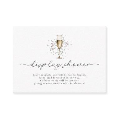 Elegant Pearls & Prosecco Display Shower Enclosure Invitations