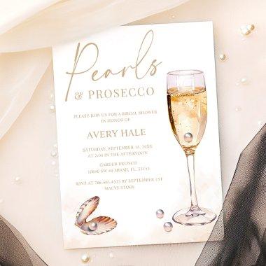 Elegant Pearls & Prosecco Seashell