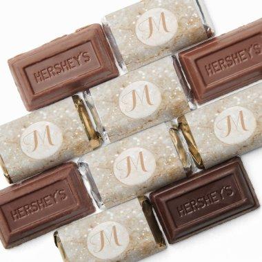 Elegant Personalized Glitter Monogrammed Hershey's Miniatures