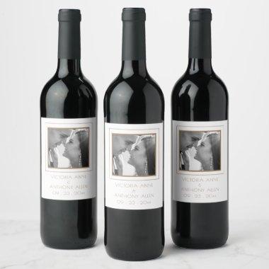 Elegant Personalized Photo Wine Label