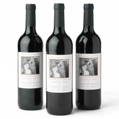 Elegant Personalized Photo Wine Label