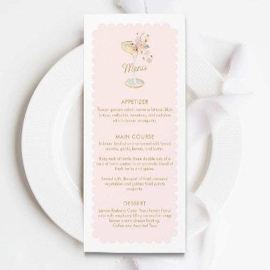 Elegant Petals and Prosecco Bridal Shower Menu