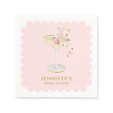 Elegant Petals and Prosecco  Napkins