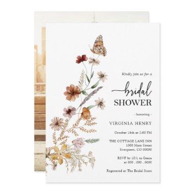 Elegant Photo Bridal Shower Invitations